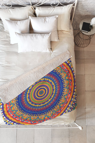 Sheila Wenzel-Ganny Festive Mandala Fleece Throw Blanket