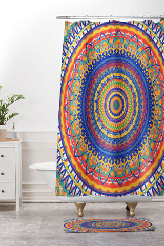 Sheila Wenzel-Ganny Festive Mandala Shower Curtain And Mat
