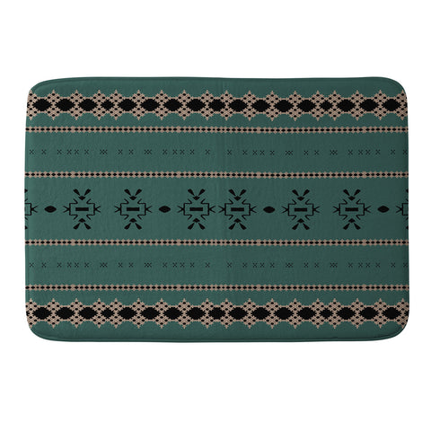 Sheila Wenzel-Ganny Forest Green Mudcloth Memory Foam Bath Mat