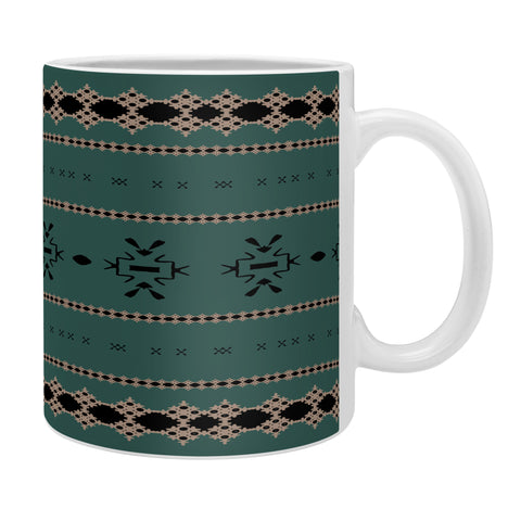 Sheila Wenzel-Ganny Forest Green Mudcloth Coffee Mug