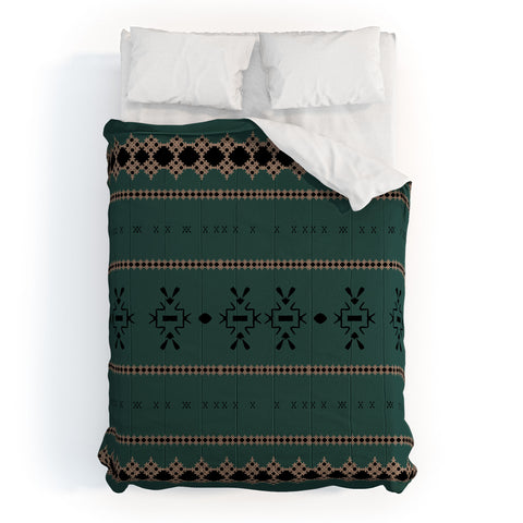 Sheila Wenzel-Ganny Forest Green Mudcloth Comforter