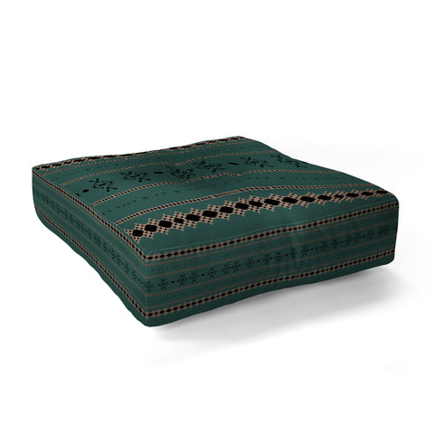 Sheila Wenzel-Ganny Forest Green Mudcloth Floor Pillow Square