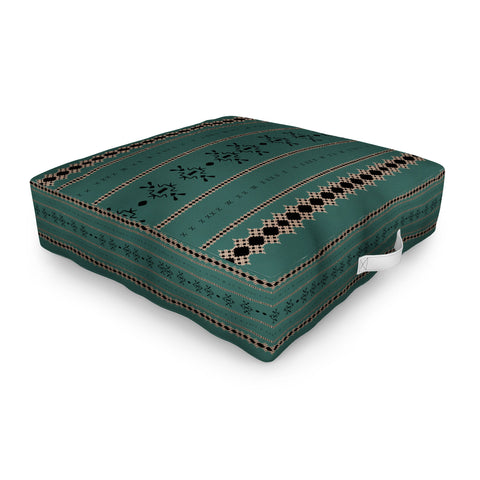 Sheila Wenzel-Ganny Forest Green Mudcloth Outdoor Floor Cushion