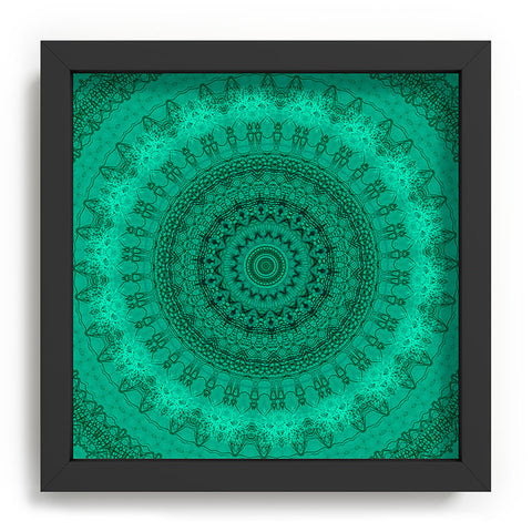 Sheila Wenzel-Ganny Forest Green Teal Mandala Recessed Framing Square