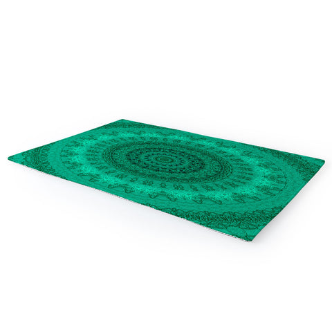 Sheila Wenzel-Ganny Forest Green Teal Mandala Area Rug