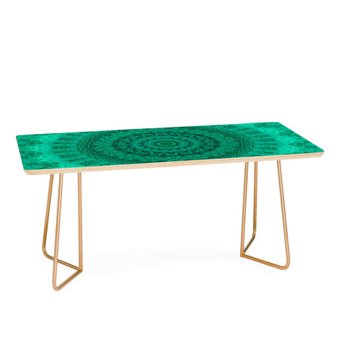 Sheila Wenzel-Ganny Forest Green Teal Mandala Coffee Table