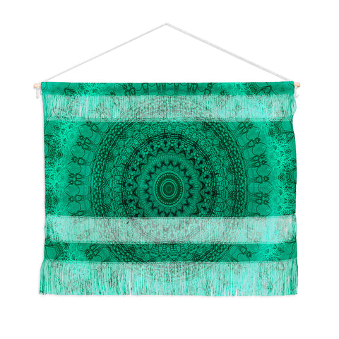 Sheila Wenzel-Ganny Forest Green Teal Mandala Wall Hanging Landscape