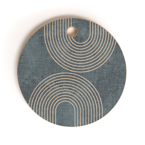 Sheila Wenzel-Ganny Grunge Minimalist Abstract Cutting Board Round