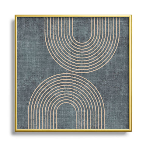 Sheila Wenzel-Ganny Grunge Minimalist Abstract Metal Square Framed Art Print