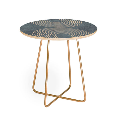 Sheila Wenzel-Ganny Grunge Minimalist Abstract Round Side Table