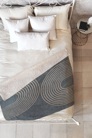 Sheila Wenzel-Ganny Grunge Minimalist Abstract Fleece Throw Blanket