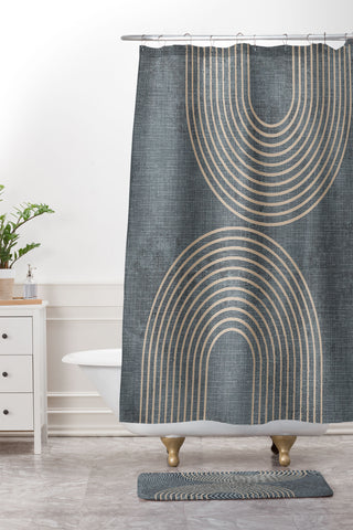 Sheila Wenzel-Ganny Grunge Minimalist Abstract Shower Curtain And Mat