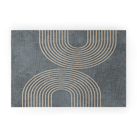 Sheila Wenzel-Ganny Grunge Minimalist Abstract Welcome Mat