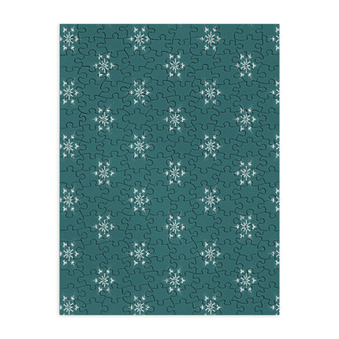 Sheila Wenzel-Ganny Holiday Green Snowflakes Puzzle