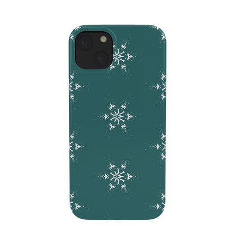 Sheila Wenzel-Ganny Holiday Green Snowflakes Phone Case