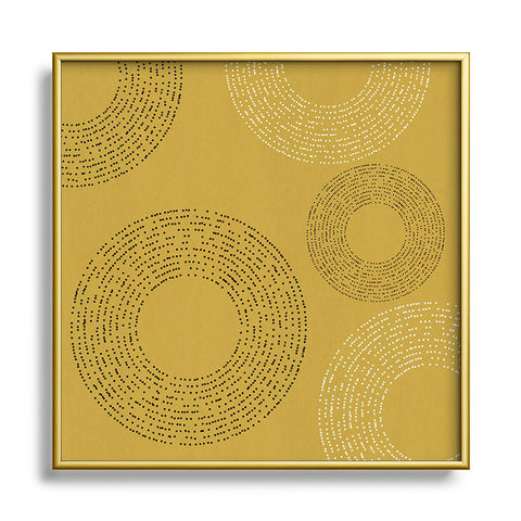 Sheila Wenzel-Ganny Honey Mustard Minimalist Metal Square Framed Art Print