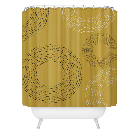 Sheila Wenzel-Ganny Honey Mustard Minimalist Shower Curtain