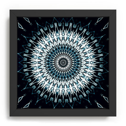 Sheila Wenzel-Ganny Indigo Navy White Mandala Recessed Framing Square
