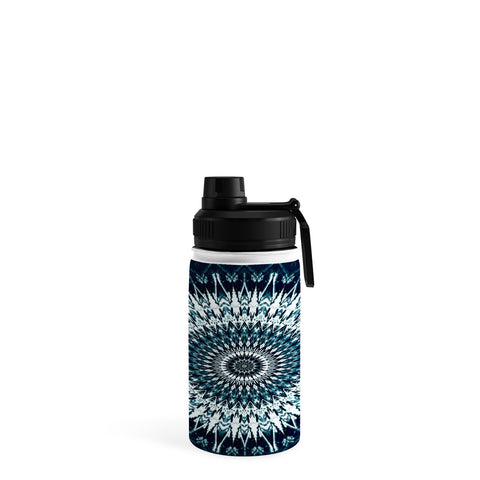 Sheila Wenzel-Ganny Indigo Navy White Mandala Water Bottle