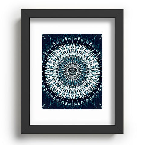 Sheila Wenzel-Ganny Indigo Navy White Mandala Recessed Framing Rectangle