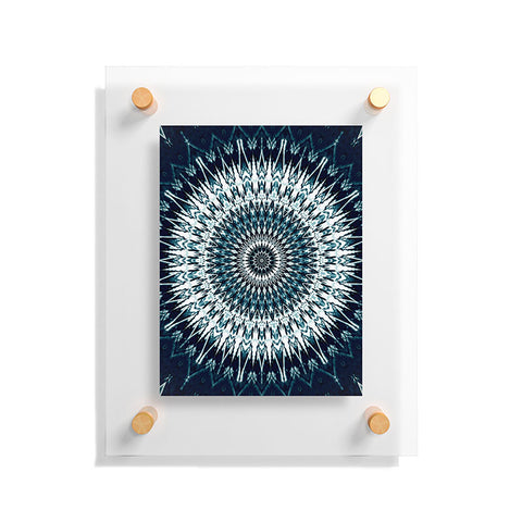 Sheila Wenzel-Ganny Indigo Navy White Mandala Floating Acrylic Print
