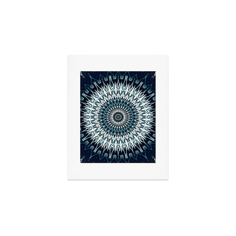 Sheila Wenzel-Ganny Indigo Navy White Mandala Art Print