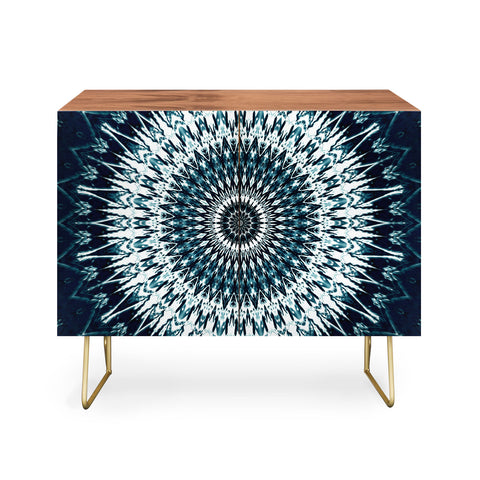 Sheila Wenzel-Ganny Indigo Navy White Mandala Credenza