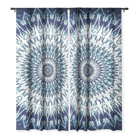 Sheila Wenzel-Ganny Indigo Navy White Mandala Sheer Non Repeat