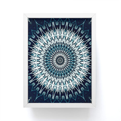 Sheila Wenzel-Ganny Indigo Navy White Mandala Framed Mini Art Print