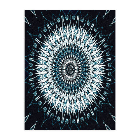 Sheila Wenzel-Ganny Indigo Navy White Mandala Puzzle
