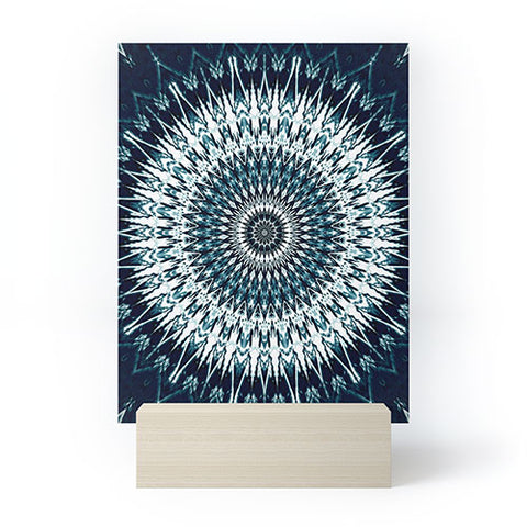 Sheila Wenzel-Ganny Indigo Navy White Mandala Mini Art Print