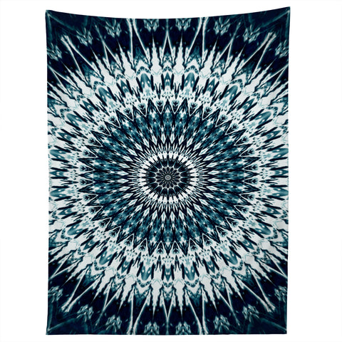 Sheila Wenzel-Ganny Indigo Navy White Mandala Tapestry