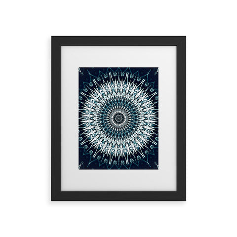 Sheila Wenzel-Ganny Indigo Navy White Mandala Framed Art Print