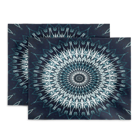 Sheila Wenzel-Ganny Indigo Navy White Mandala Placemat