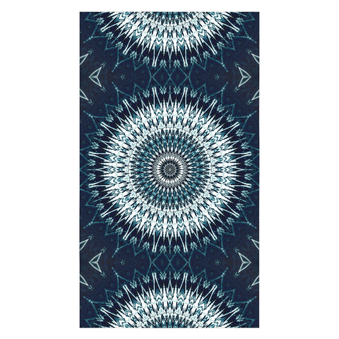 Sheila Wenzel-Ganny Indigo Navy White Mandala Tablecloth