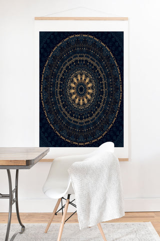Sheila Wenzel-Ganny Indigo Star Mandala Art Print And Hanger