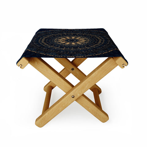 Sheila Wenzel-Ganny Indigo Star Mandala Folding Stool