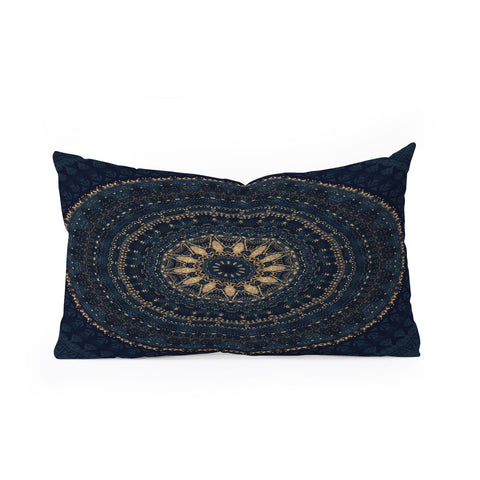 Sheila Wenzel-Ganny Indigo Star Mandala Oblong Throw Pillow