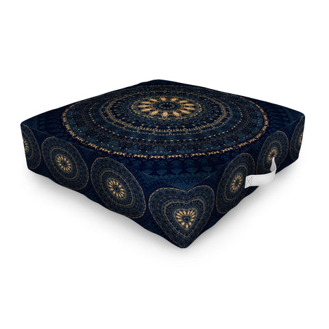 Sheila Wenzel-Ganny Indigo Star Mandala Outdoor Floor Cushion
