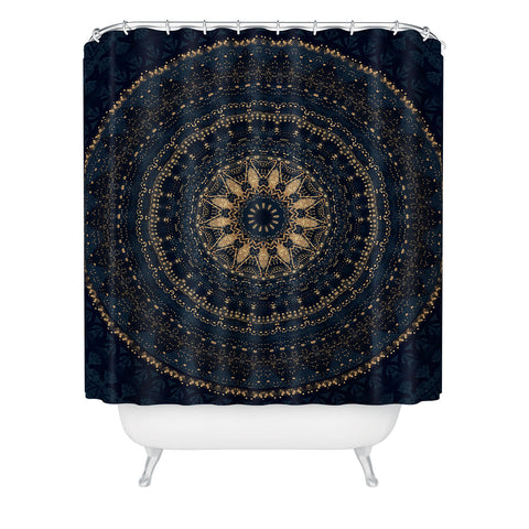 Sheila Wenzel-Ganny Indigo Star Mandala Shower Curtain
