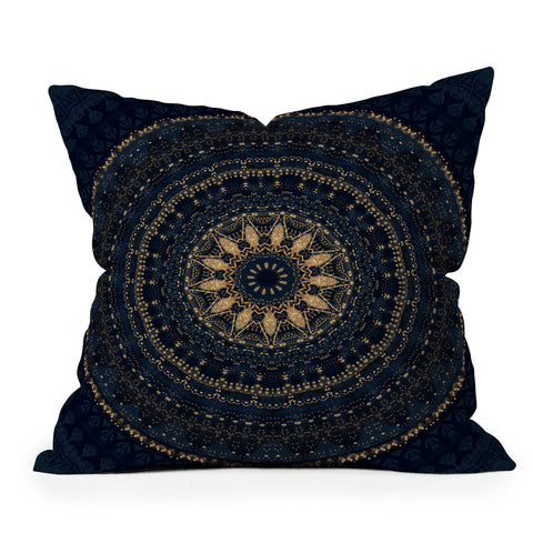 Sheila Wenzel-Ganny Indigo Star Mandala Throw Pillow