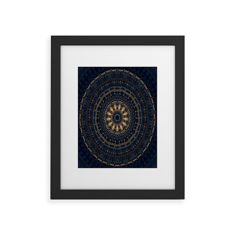 Sheila Wenzel-Ganny Indigo Star Mandala Framed Art Print