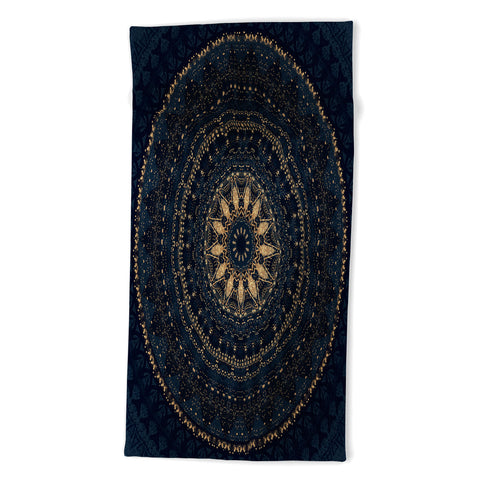 Sheila Wenzel-Ganny Indigo Star Mandala Beach Towel