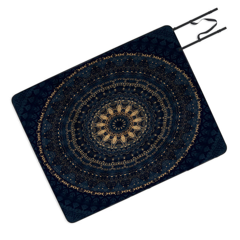 Sheila Wenzel-Ganny Indigo Star Mandala Picnic Blanket