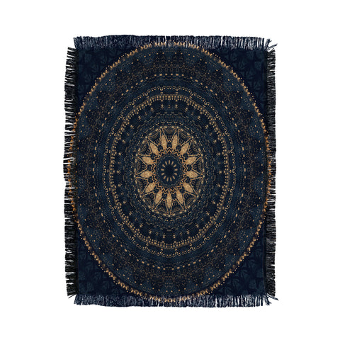 Sheila Wenzel-Ganny Indigo Star Mandala Throw Blanket