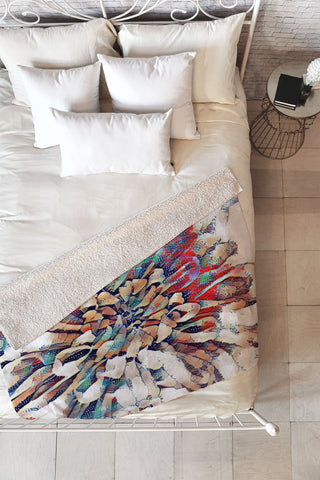 Sheila Wenzel-Ganny Japanese Inspired Lily Fleece Throw Blanket