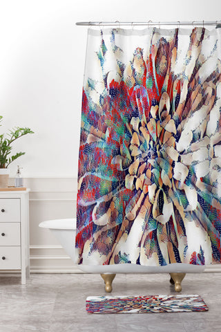 Sheila Wenzel-Ganny Japanese Inspired Lily Shower Curtain And Mat