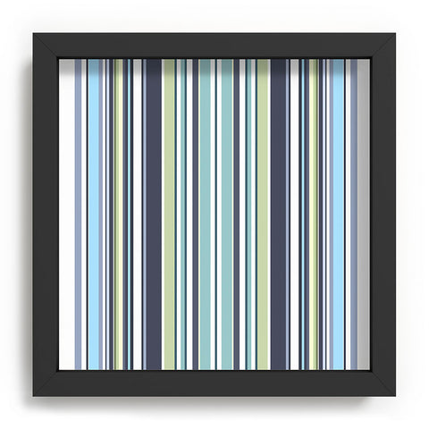 Sheila Wenzel-Ganny Lavender Mint Blue Stripes Recessed Framing Square