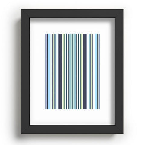 Sheila Wenzel-Ganny Lavender Mint Blue Stripes Recessed Framing Rectangle
