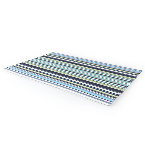 Sheila Wenzel-Ganny Lavender Mint Blue Stripes Area Rug